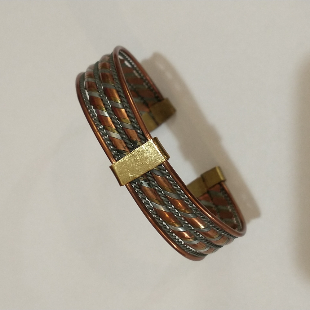 Vintage Copper and Brass  Cuff Bracelet